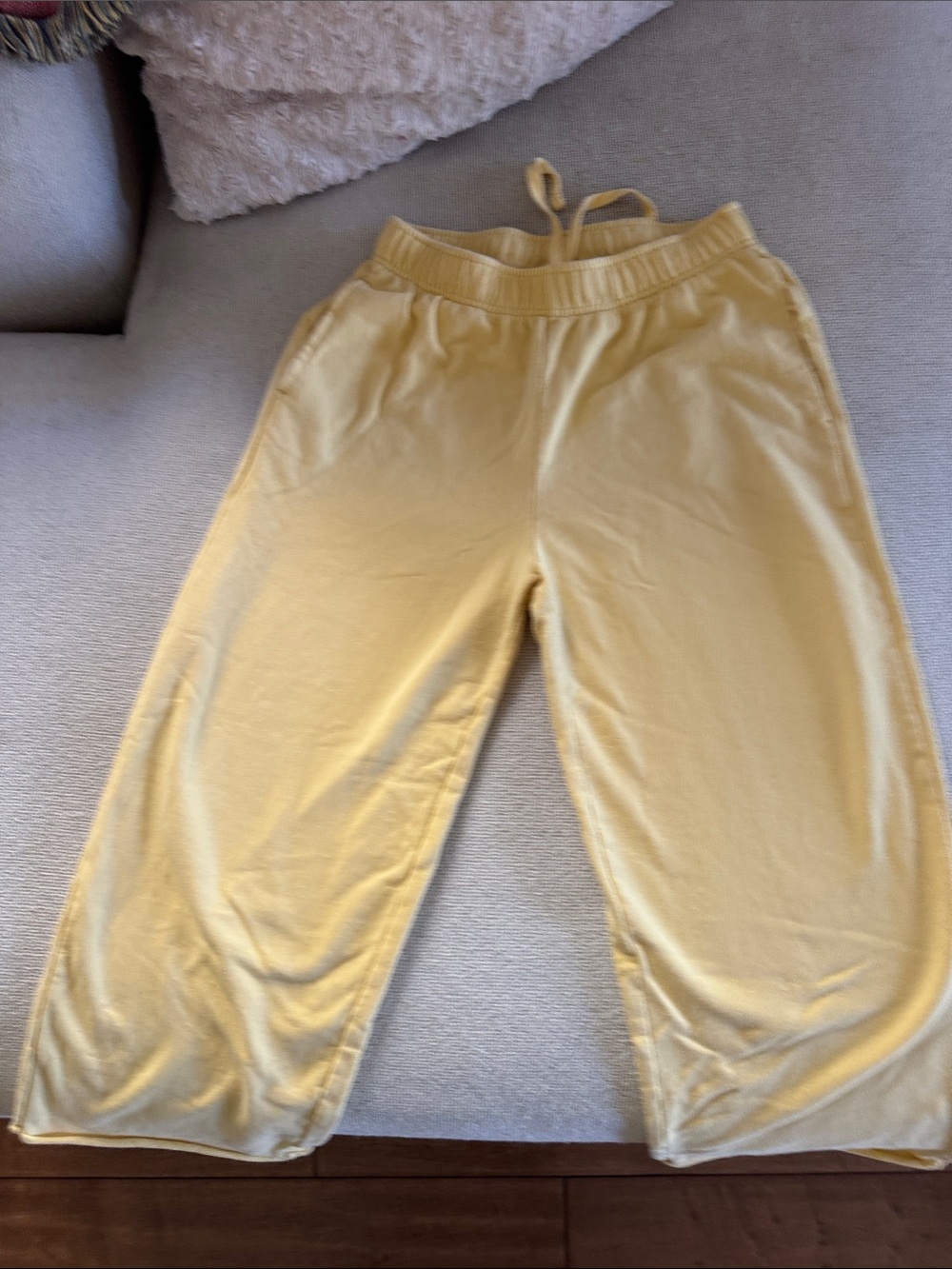 GAP Yellow Wide-Leg Track Pants